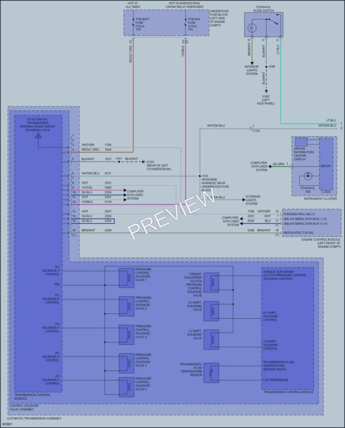 2022 GMC 3500Savana Transmission wiring diagram preview