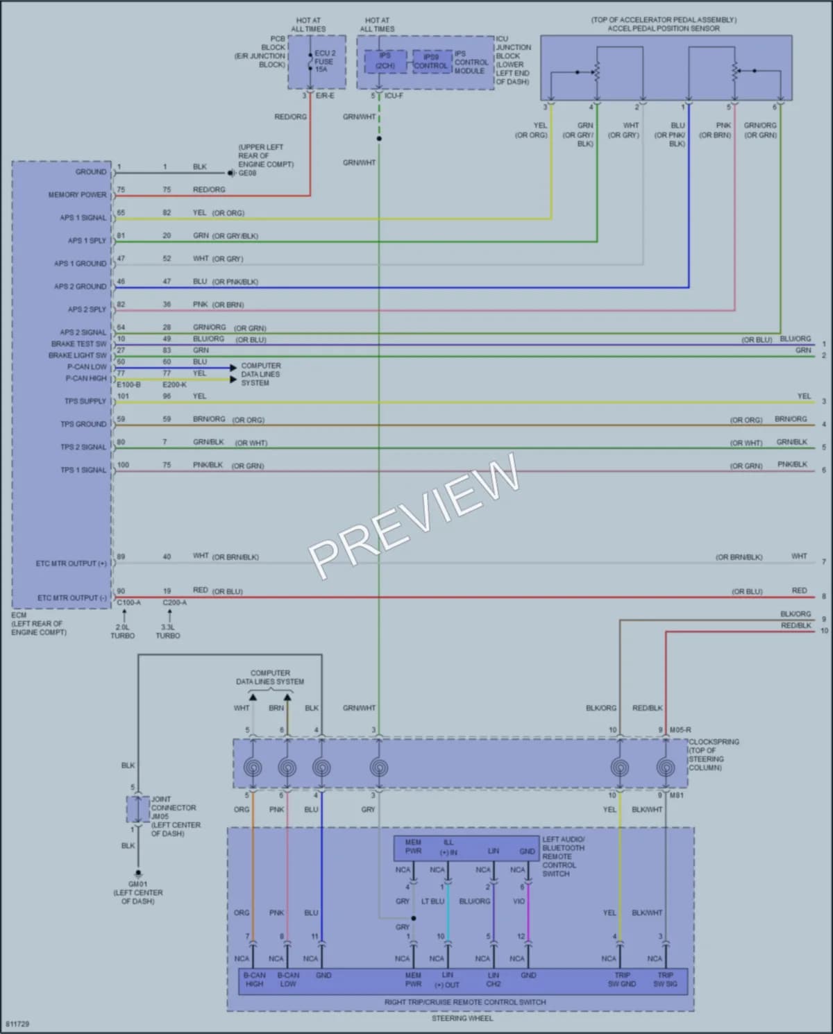 2022 Genesis G70 Cruise Control wiring diagram preview