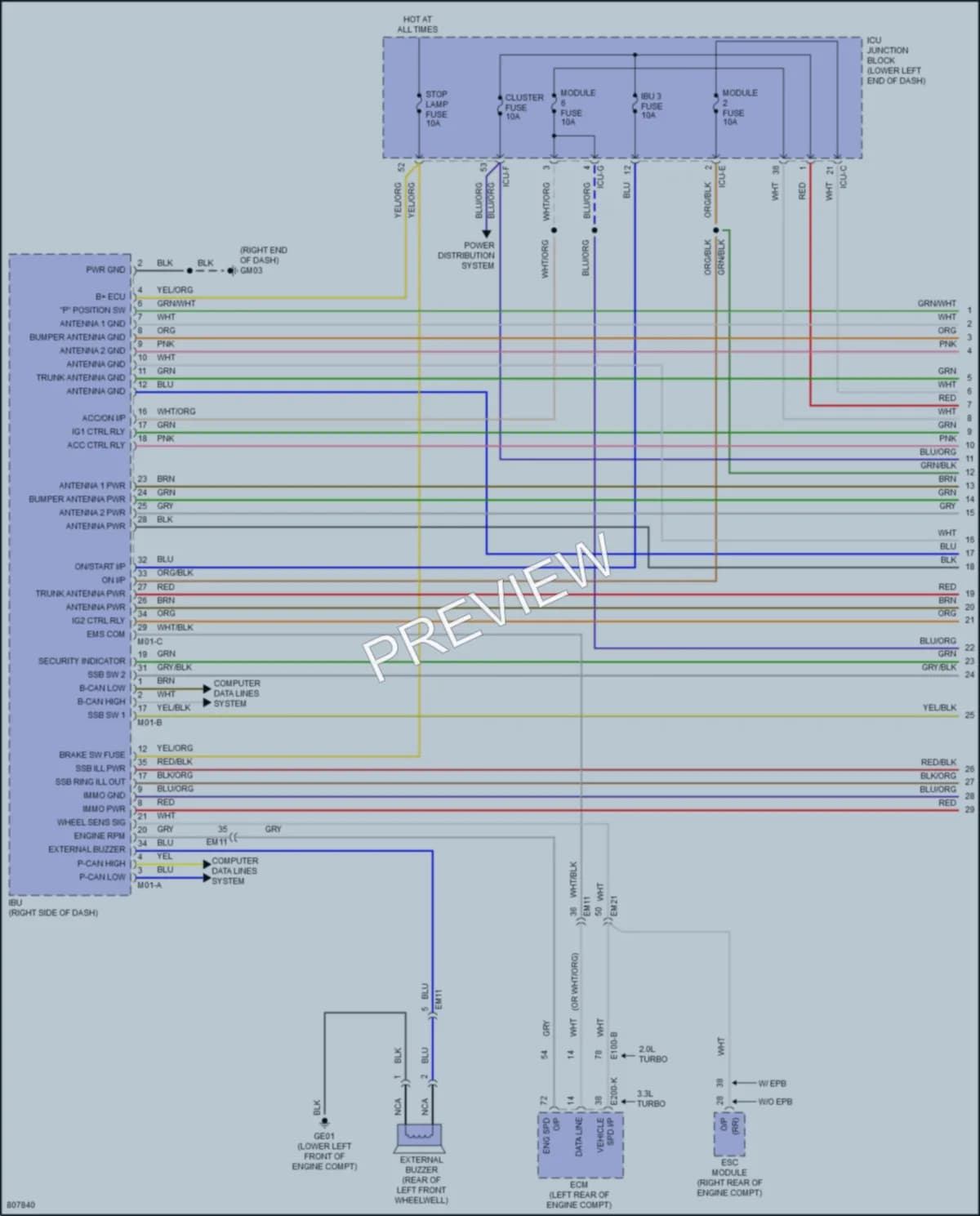 2022 Genesis G70 Power Door Locks wiring diagram preview