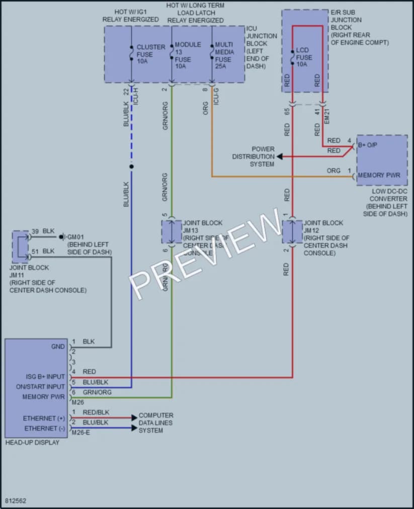 2022 Genesis G80 Instrument Cluster wiring diagram preview
