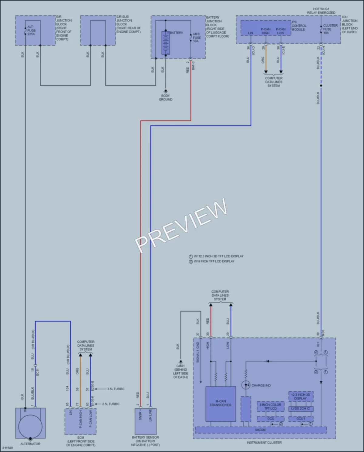 2022 Genesis G80 Starting Charging wiring diagram preview