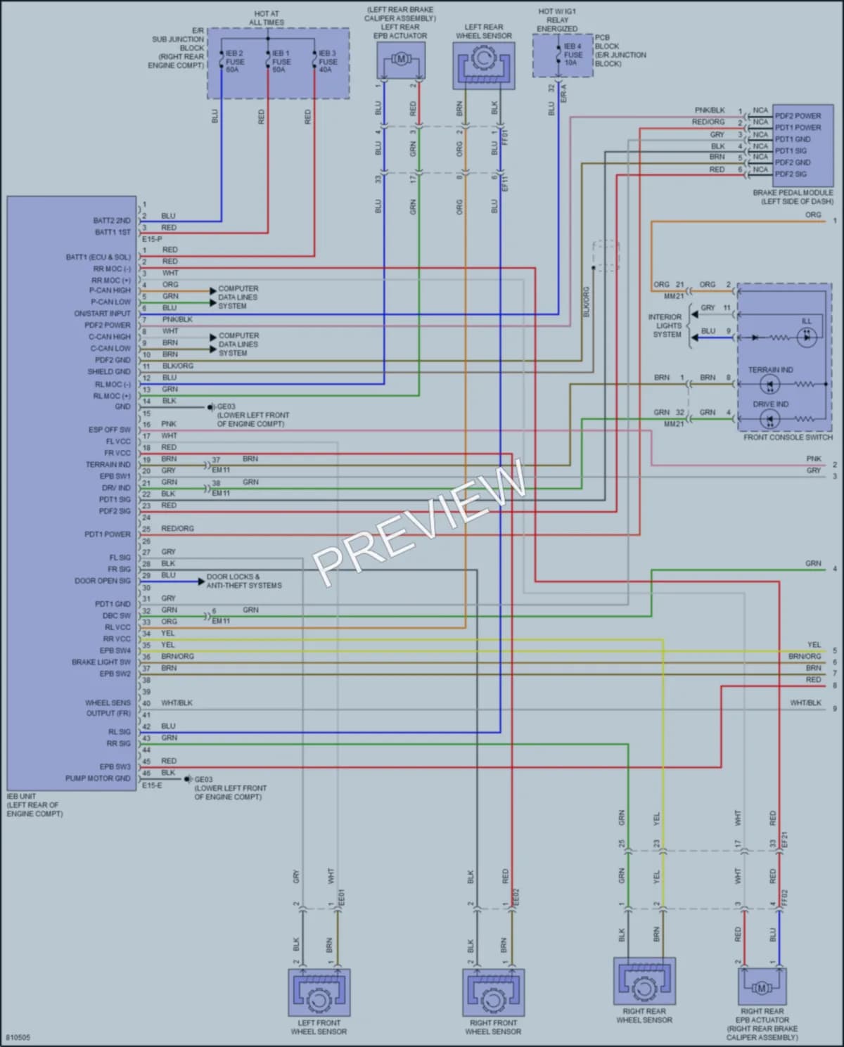 2022 Genesis GV70 Anti Lock Brakes wiring diagram preview