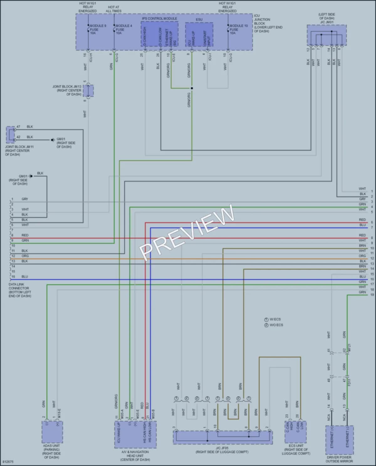 2022 Genesis GV70 Computer Data Lines wiring diagram preview