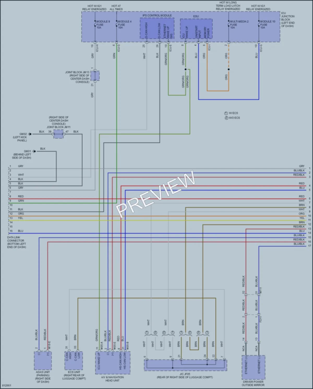 2022 Genesis GV80 Computer Data Lines wiring diagram preview