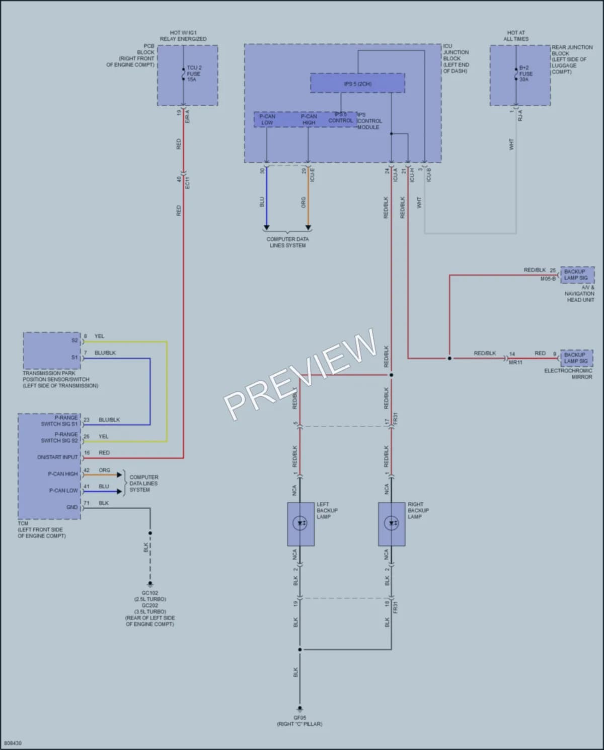 2022 Genesis GV80 Exterior Lights wiring diagram preview