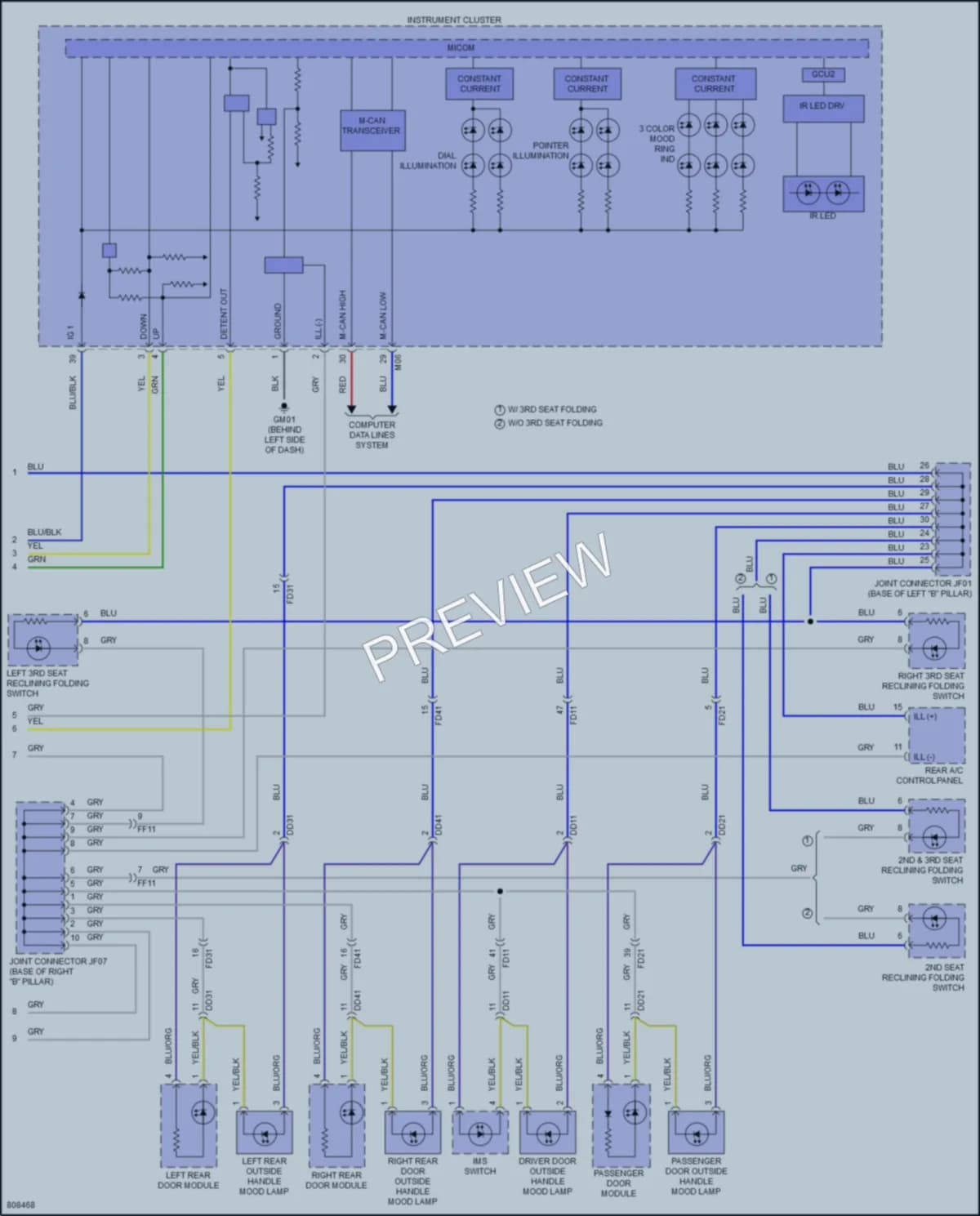 2022 Genesis GV80 Interior Lights wiring diagram preview