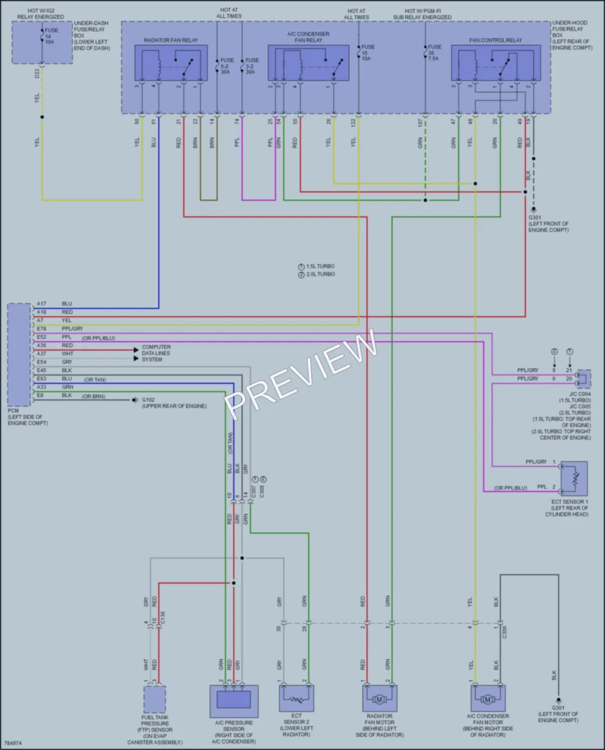 2022 Honda Accord Cooling Fan wiring diagram preview