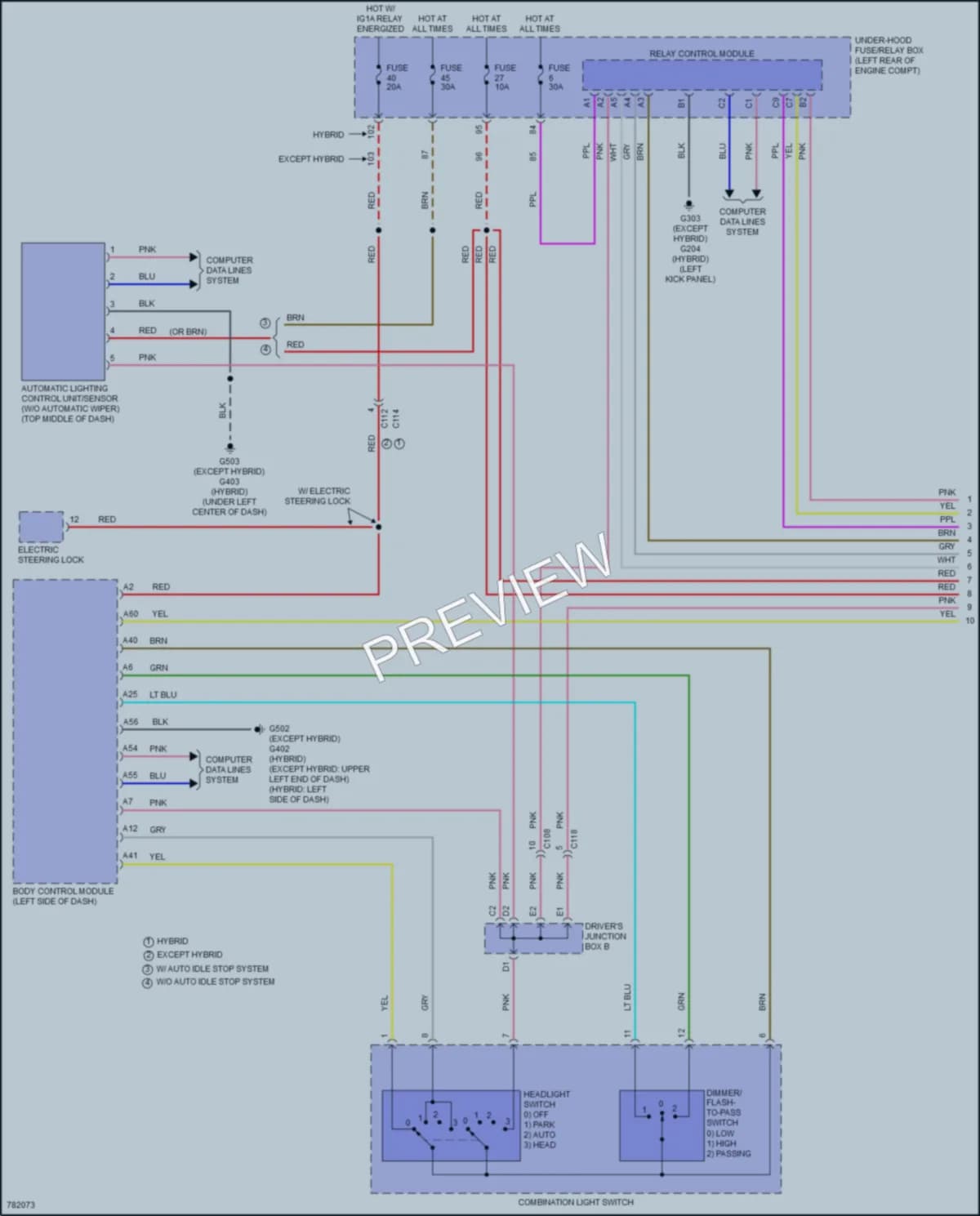 2022 Honda Accord Headlights wiring diagram preview