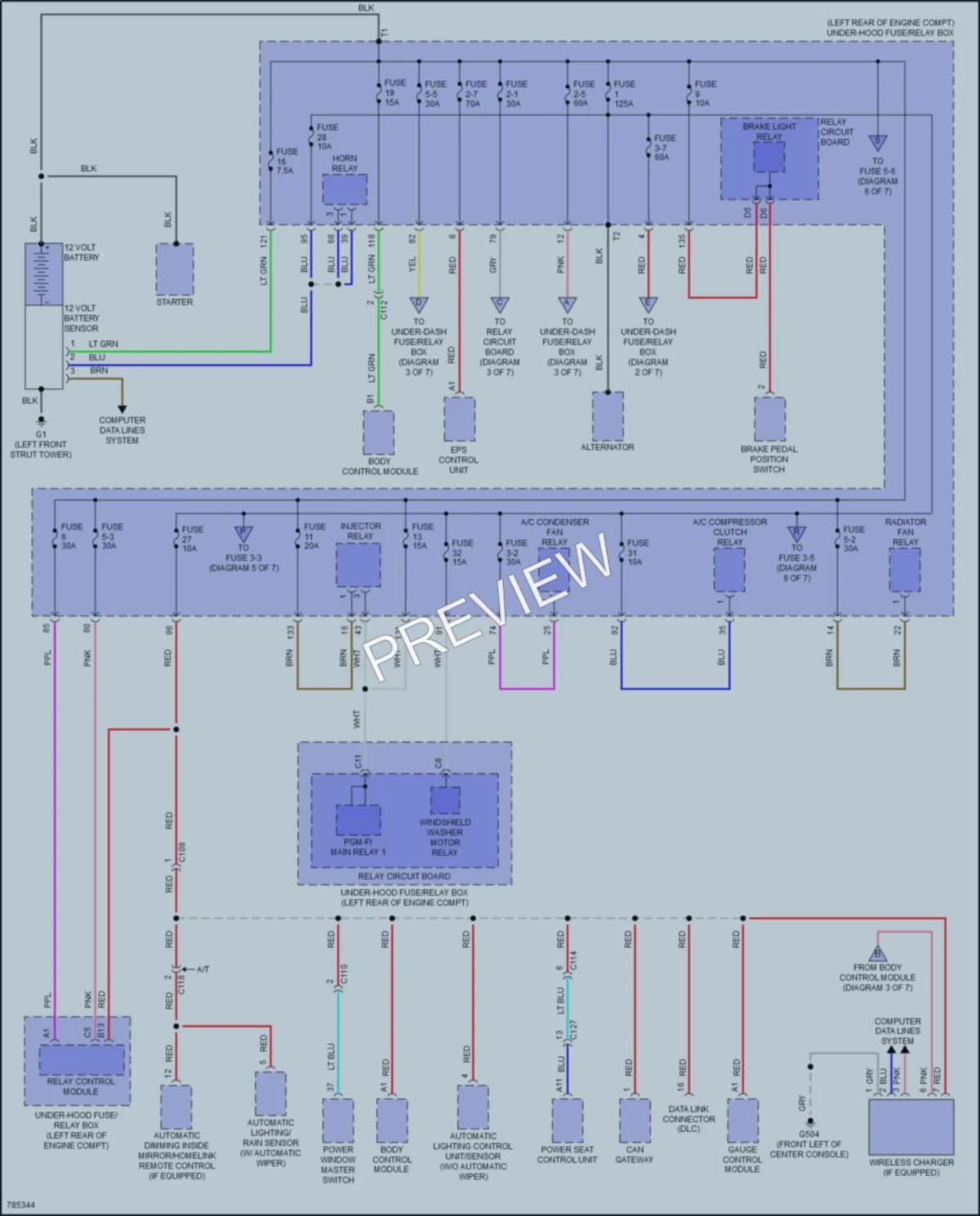 2022 Honda Accord Power Distribution wiring diagram preview