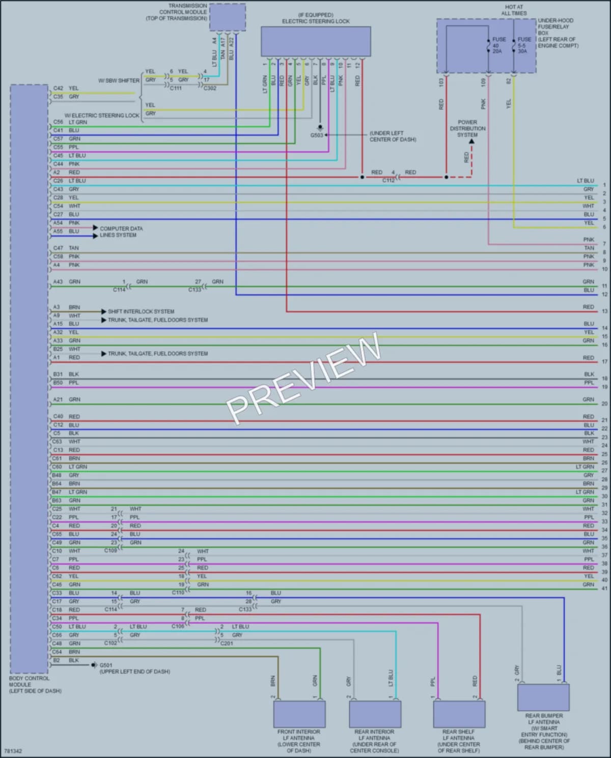 2022 Honda AccordHybrid Anti Theft wiring diagram preview