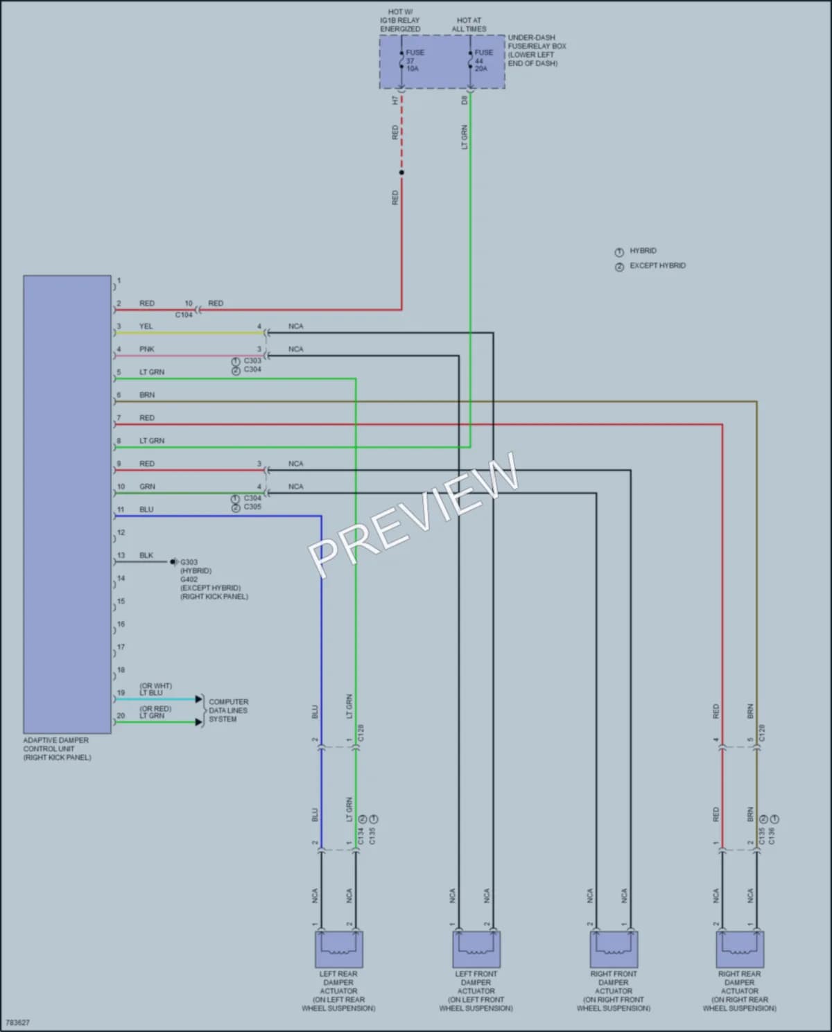 2022 Honda AccordHybrid Electronic Suspension wiring diagram preview