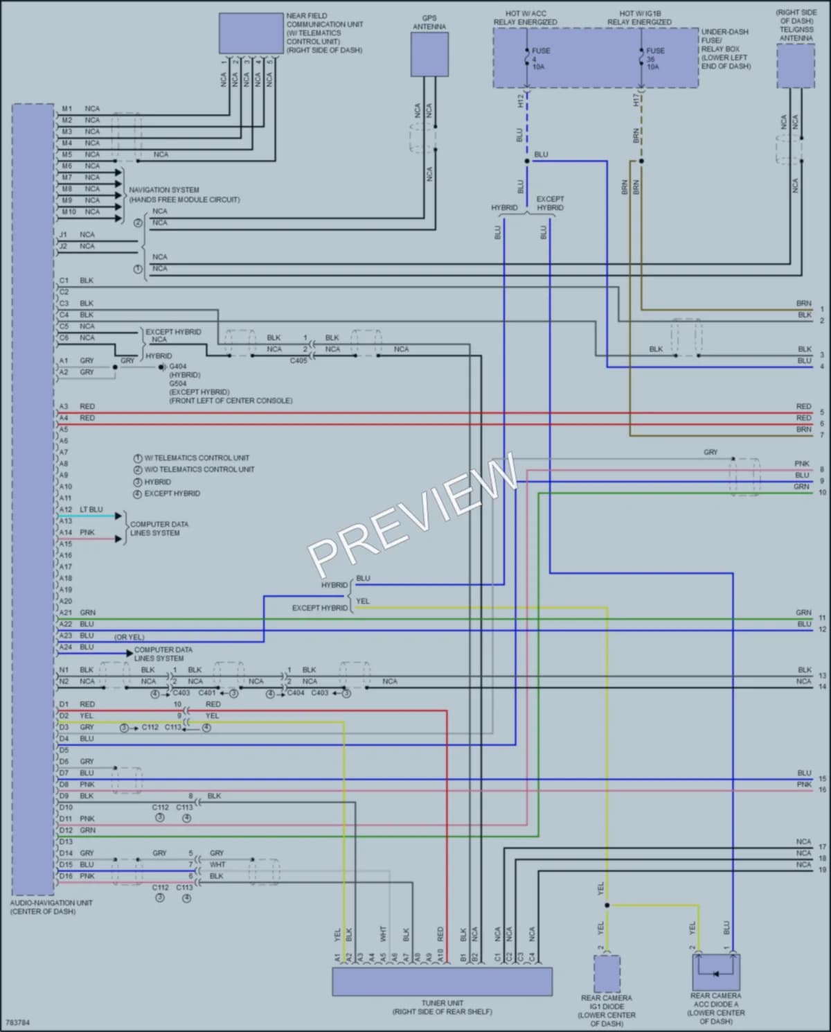2022 Honda AccordHybrid Radio wiring diagram preview