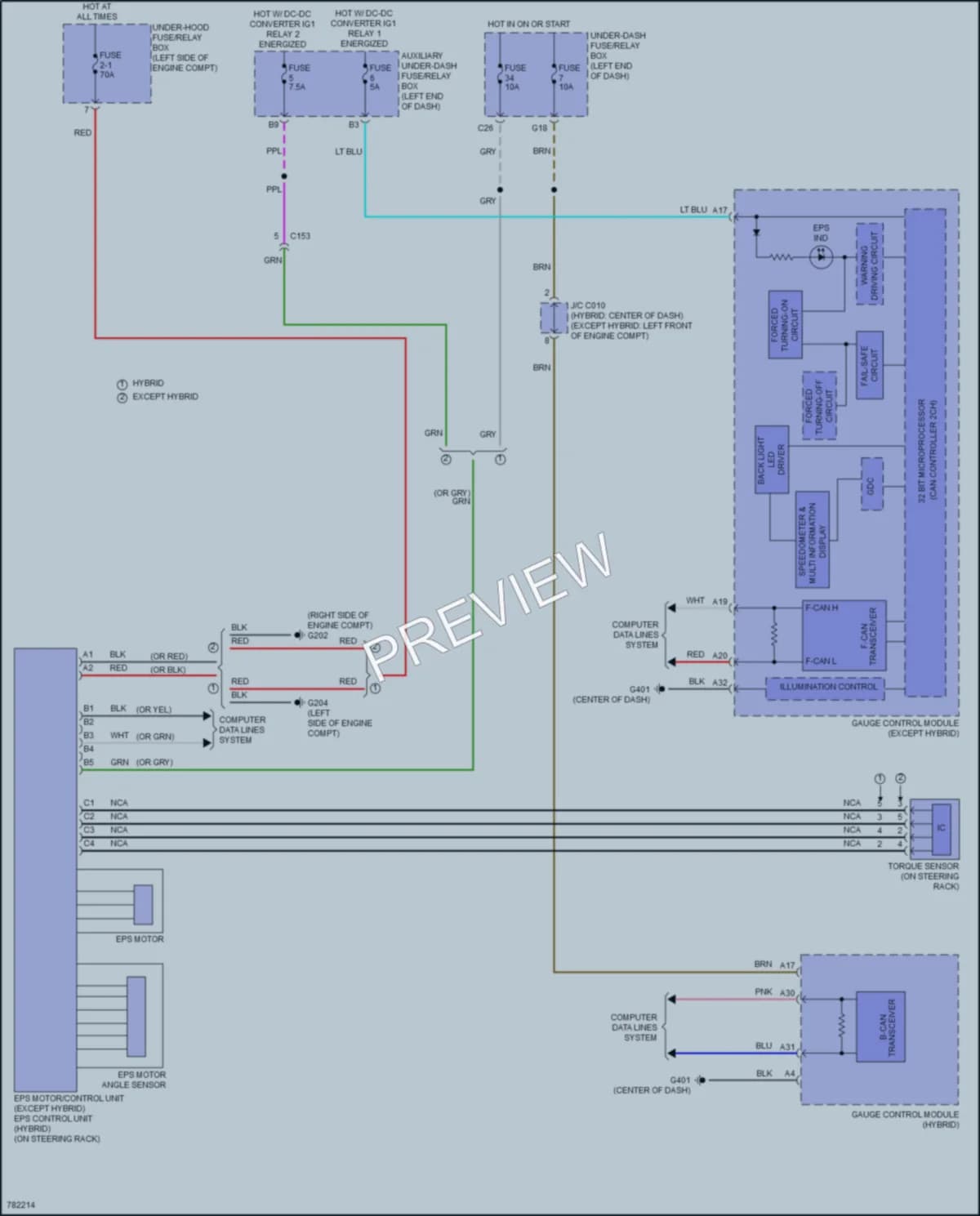 2022 Honda CRV Electronic Power Steering wiring diagram preview