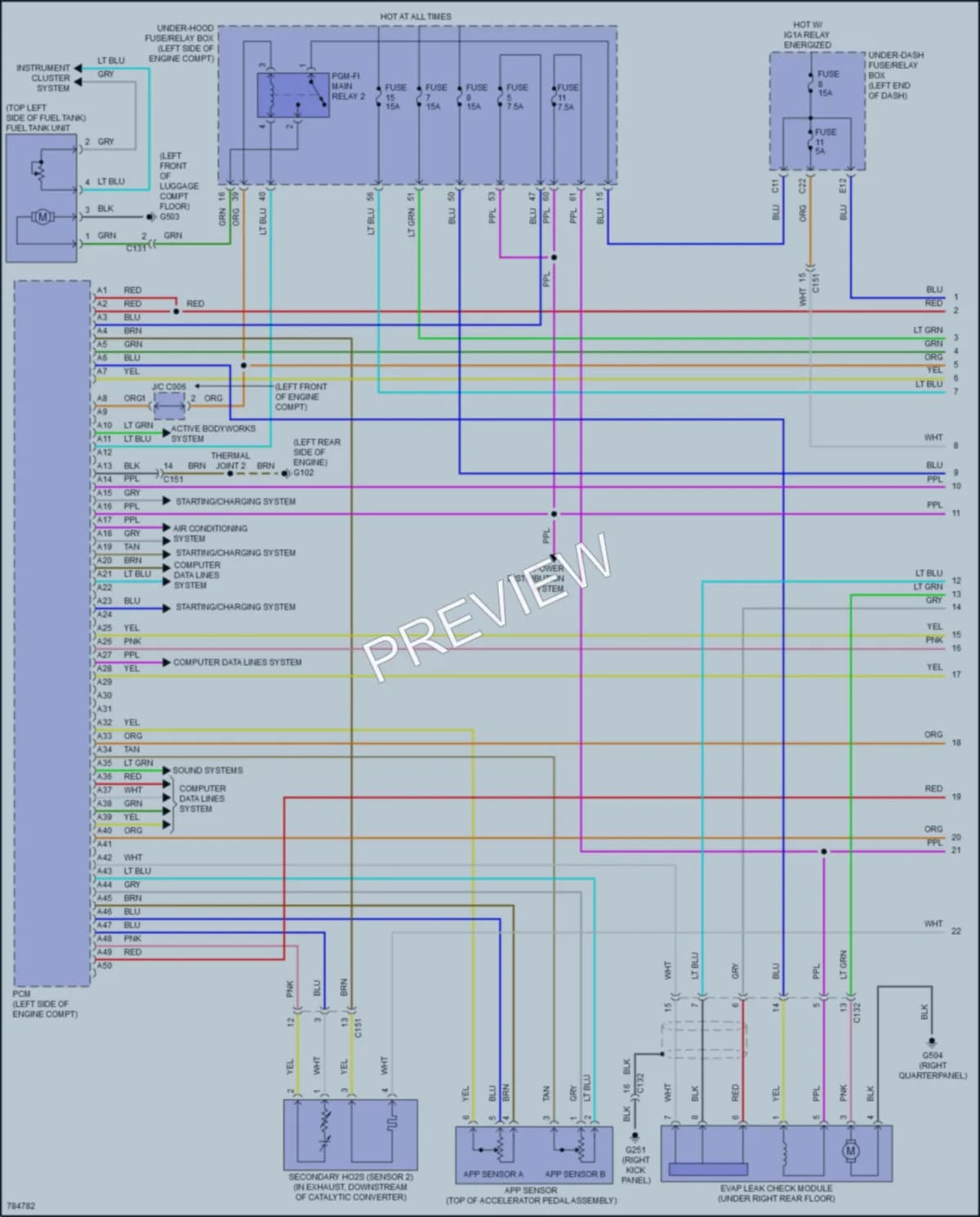2022 Honda CRV Engine Performance wiring diagram preview