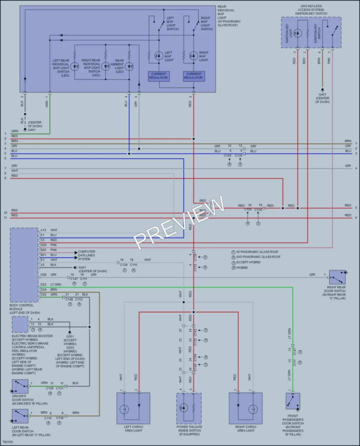 2022 Honda CRV Interior Lights wiring diagram preview