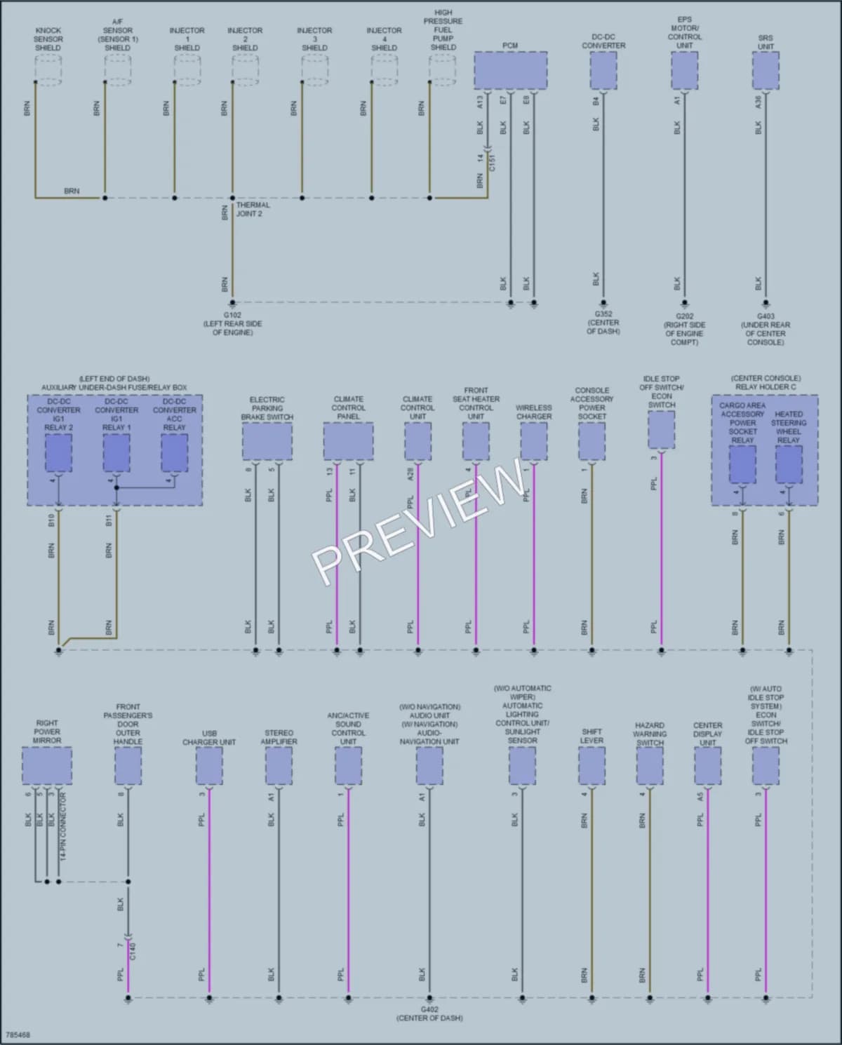 2022 Honda CRVHybrid Ground Distribution wiring diagram preview