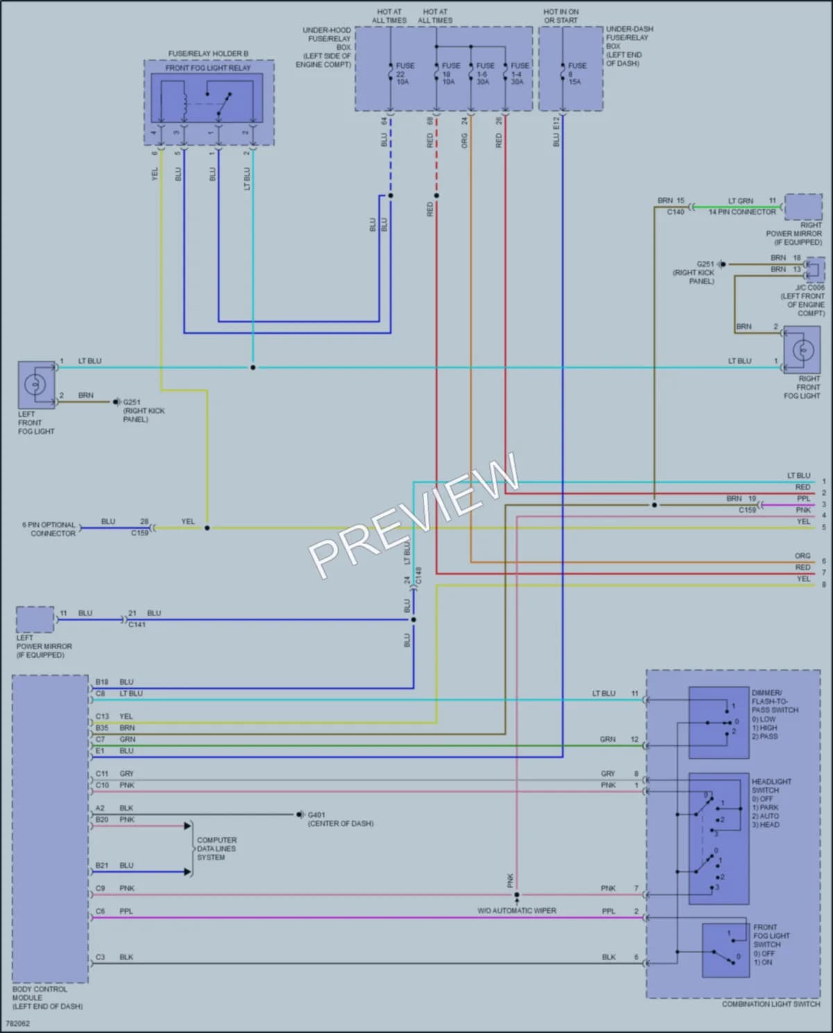 2022 Honda CRVHybrid Headlights wiring diagram preview
