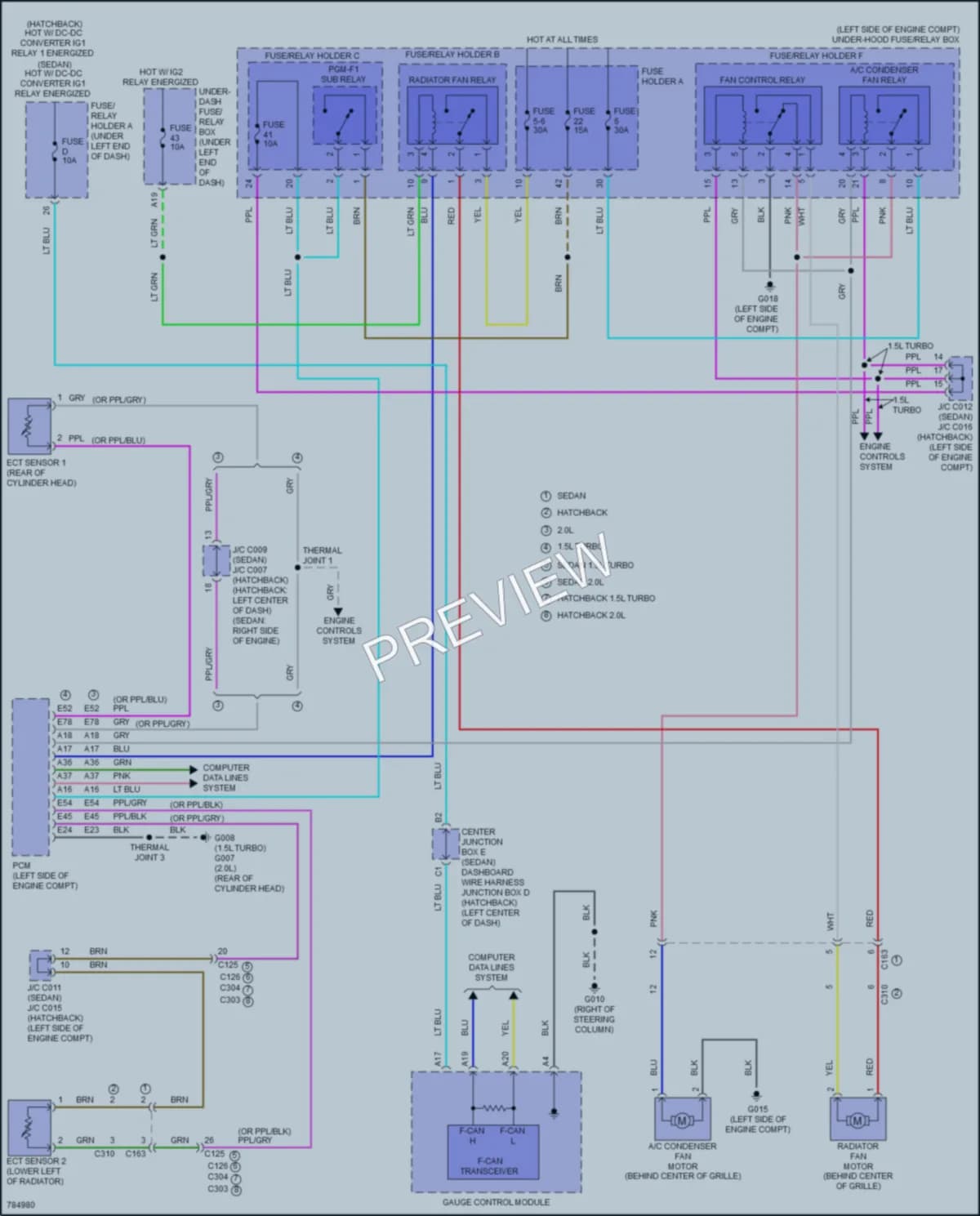 2022 Honda Civic Cooling Fan wiring diagram preview