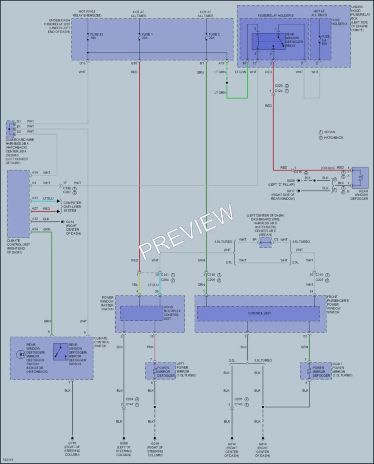 2022 Honda Civic Defoggers wiring diagram preview