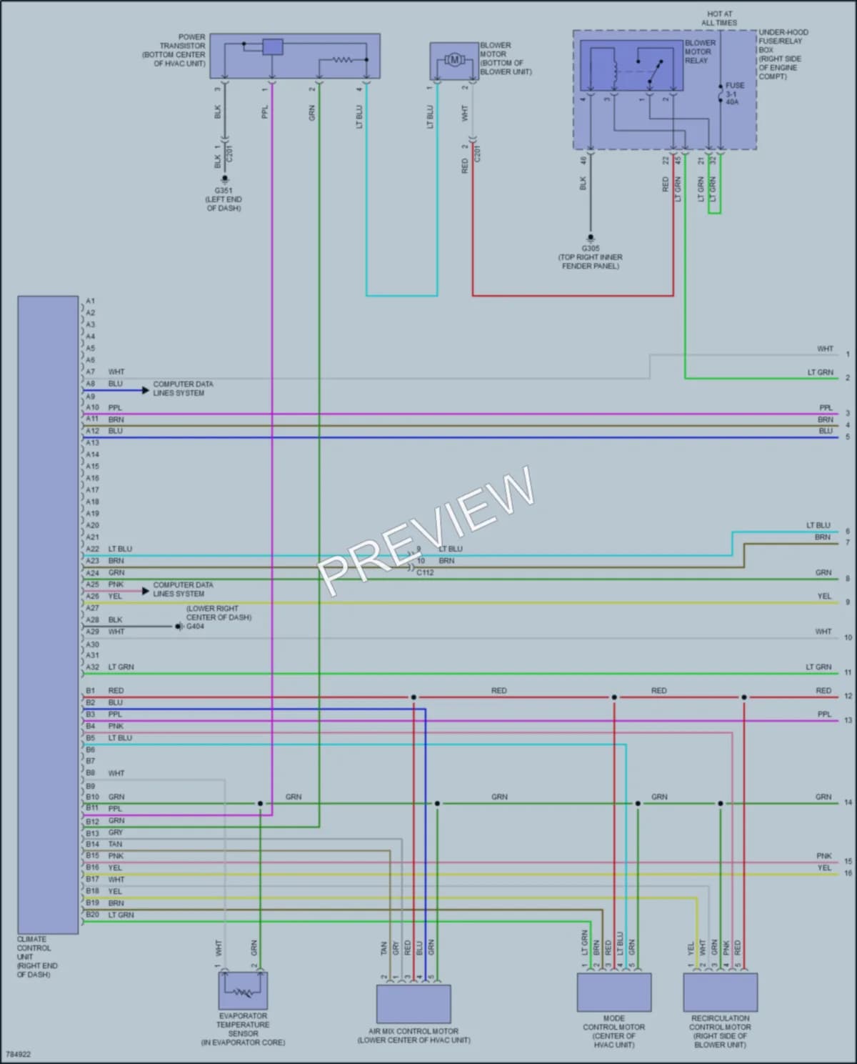 2022 Honda Insight Air Conditioning wiring diagram preview
