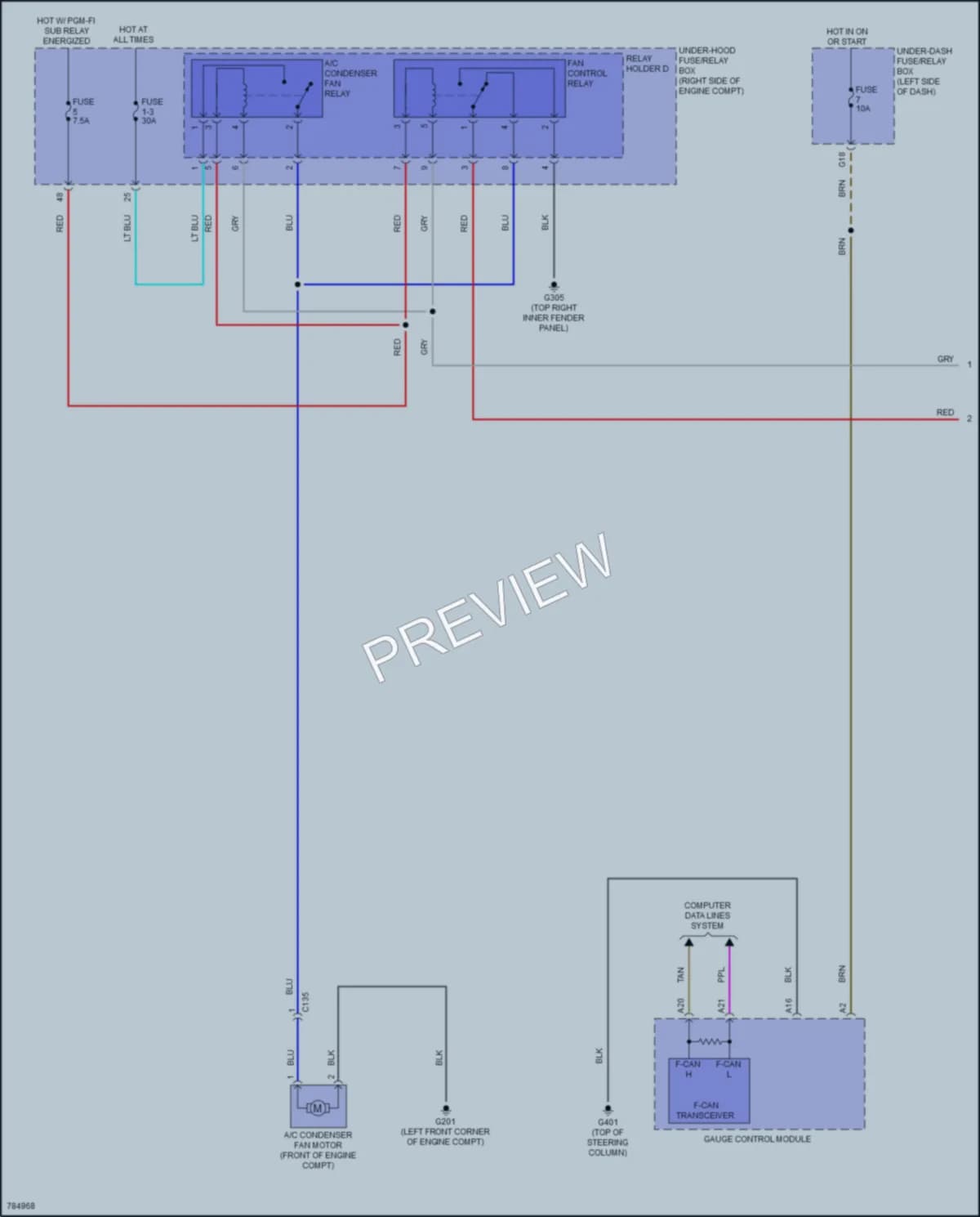 2022 Honda Insight Cooling Fan wiring diagram preview