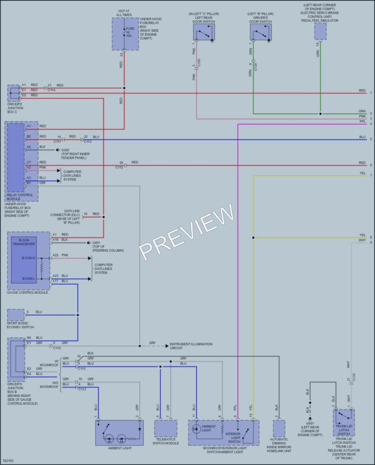 2022 Honda Insight Interior Lights wiring diagram preview