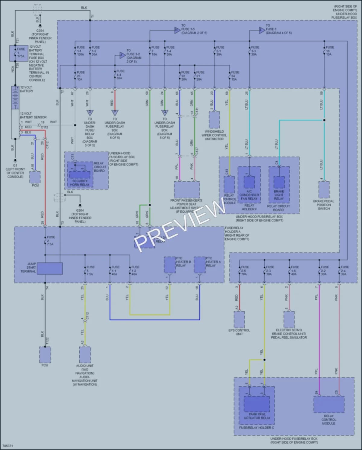 2022 Honda Insight Power Distribution wiring diagram preview