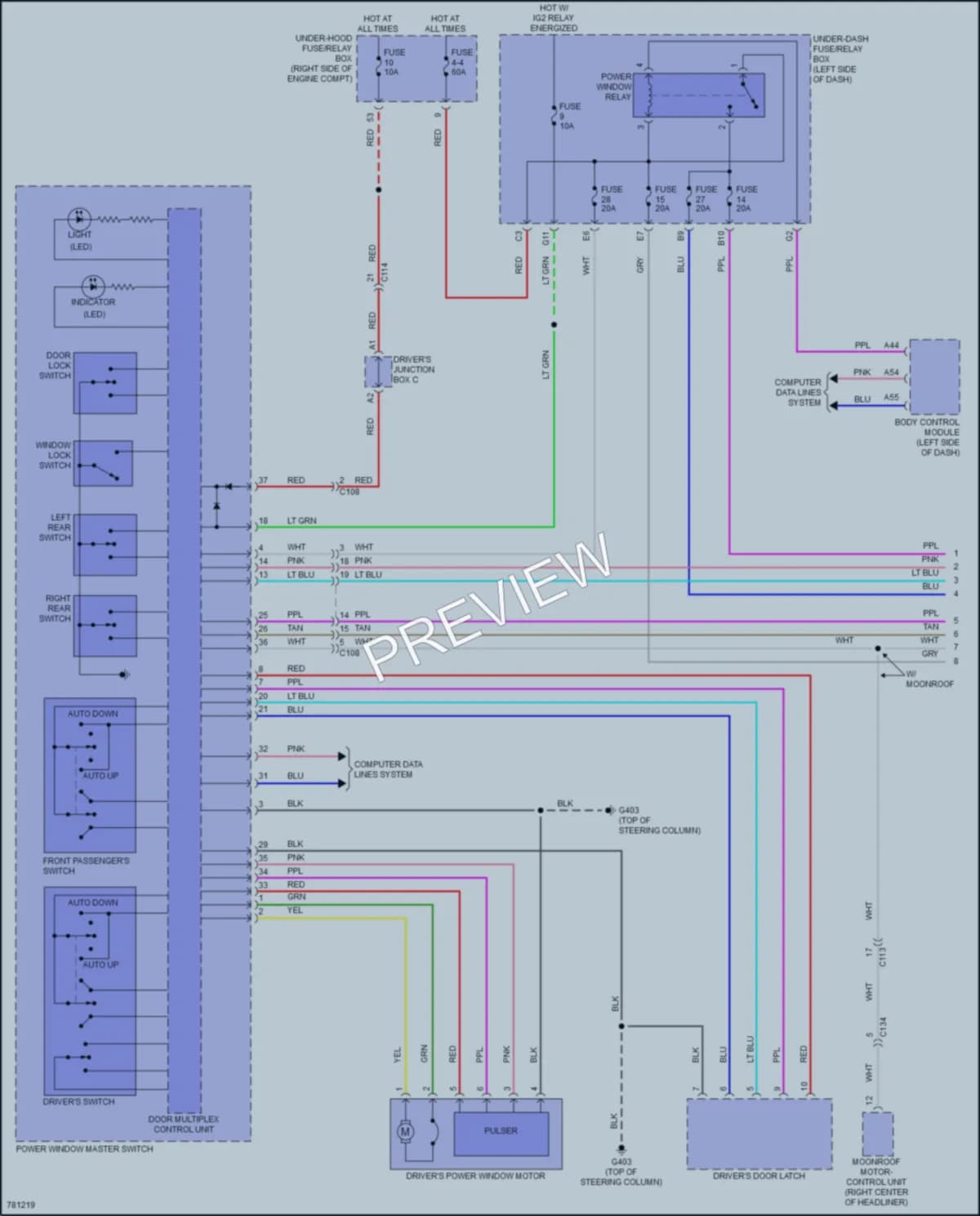 2022 Honda Insight Power Windows wiring diagram preview