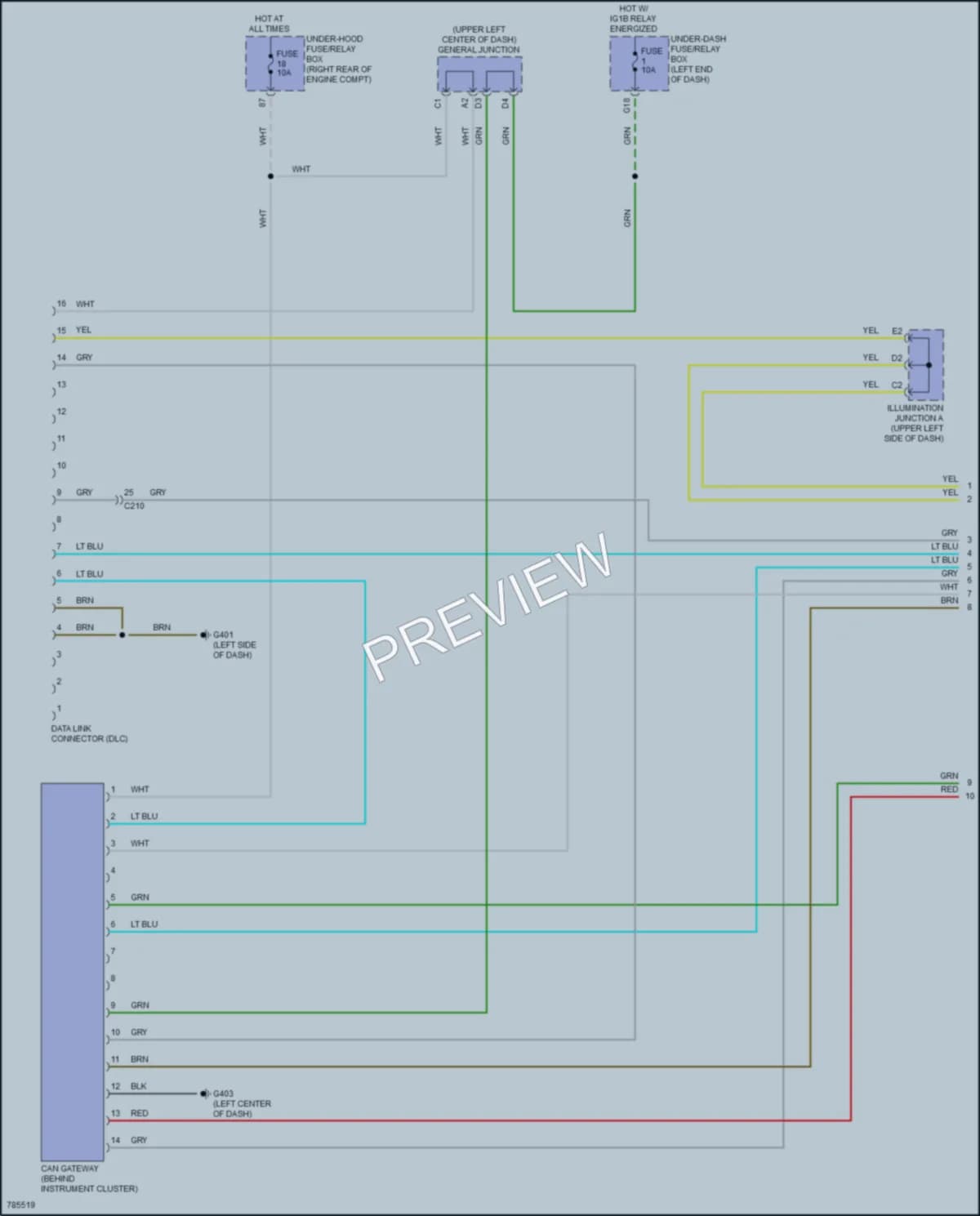 2022 Honda Odyssey Computer Data Lines wiring diagram preview