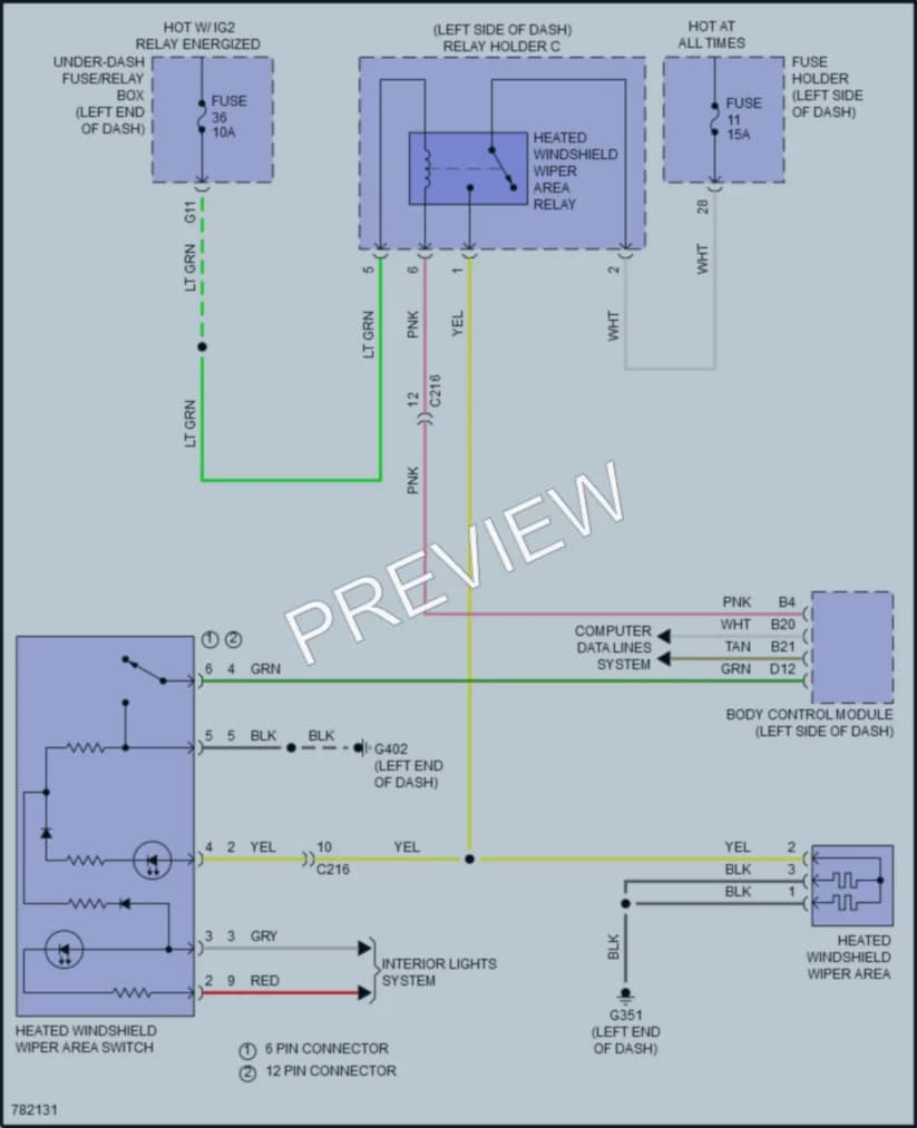 2022 Honda Odyssey Defoggers wiring diagram preview