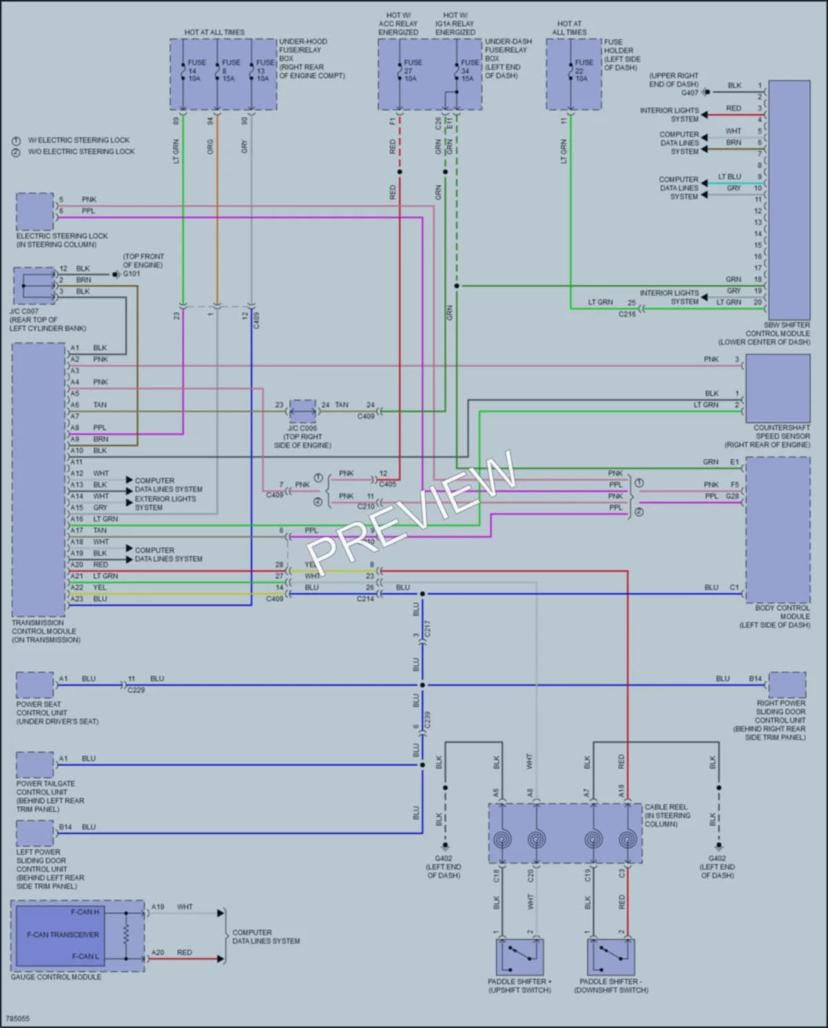 2022 Honda Odyssey Transmission wiring diagram preview