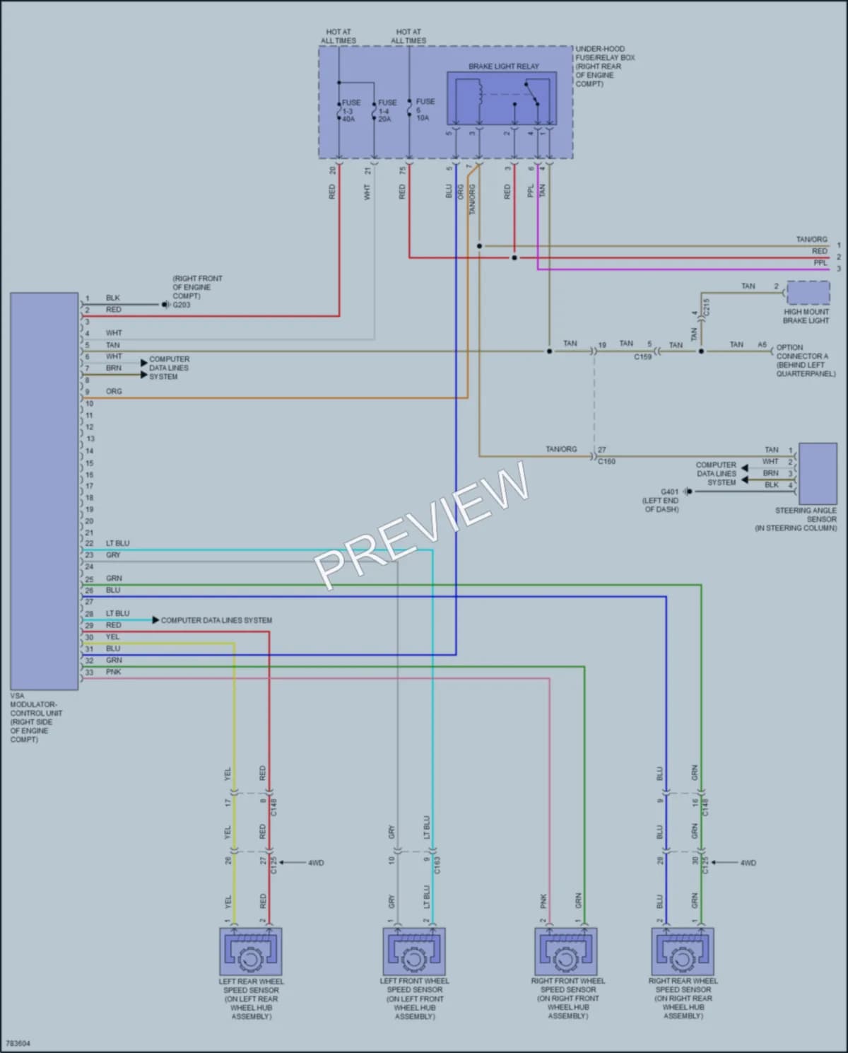 2022 Honda Passport Anti Lock Brakes wiring diagram preview