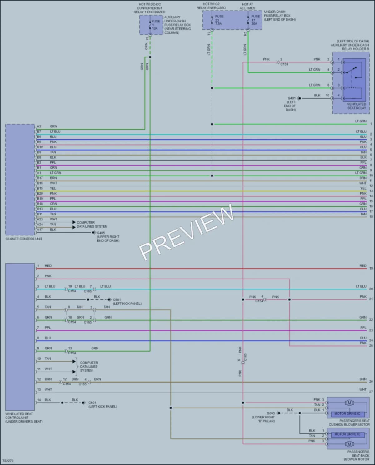 2022 Honda Passport Power Seats wiring diagram preview