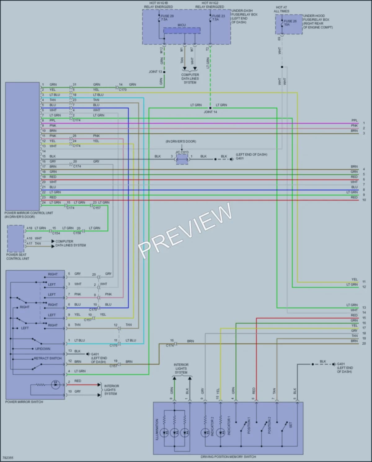 2022 Honda Pilot Memory Systems wiring diagram preview