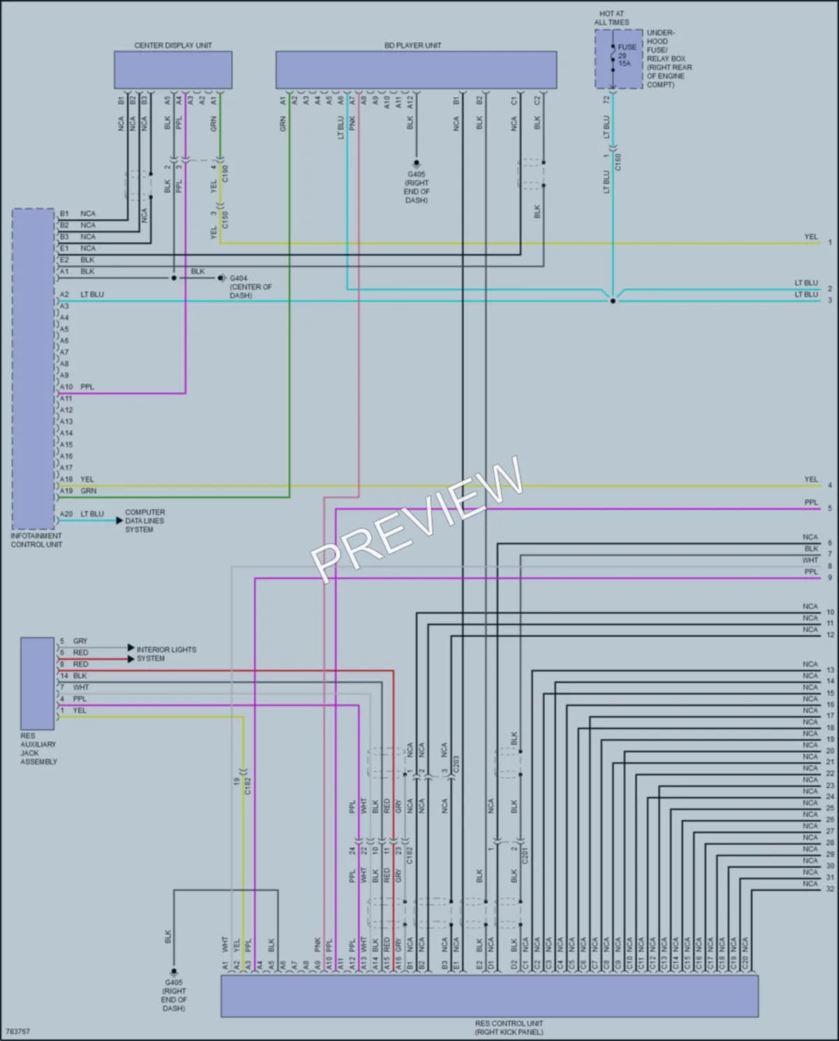2022 Honda Pilot Radio wiring diagram preview