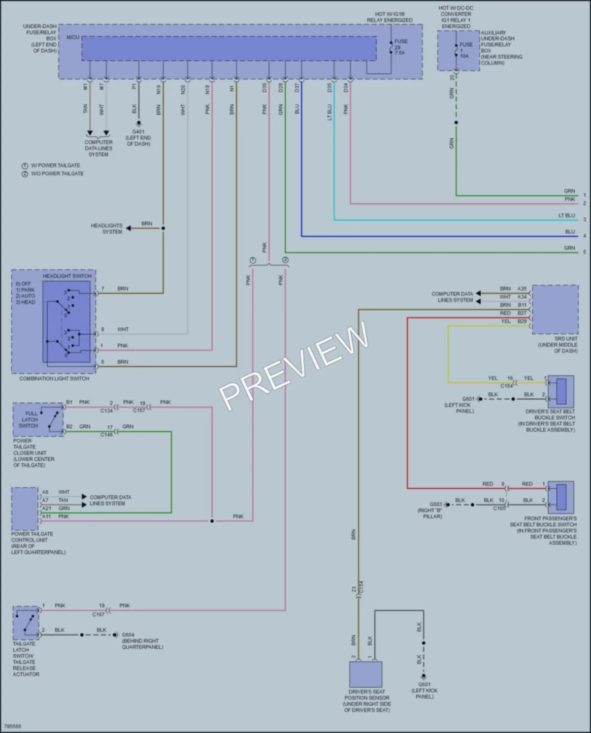 2022 Honda Pilot Warning Systems wiring diagram preview