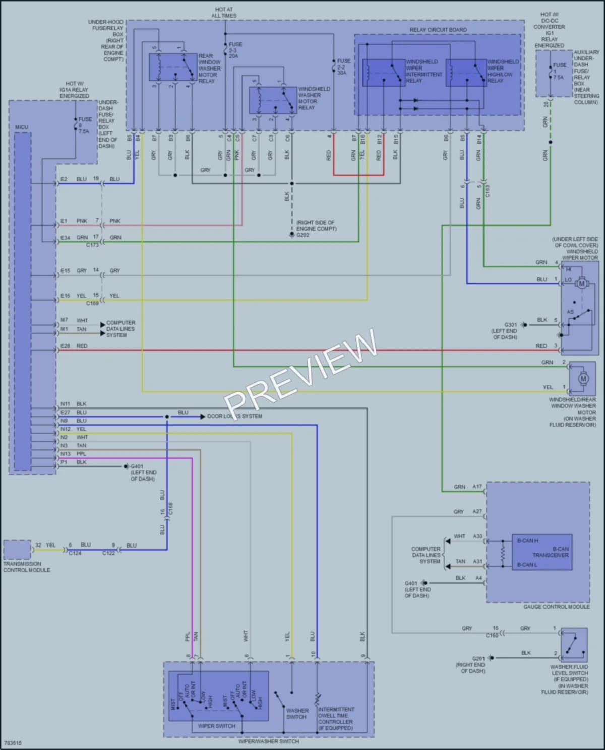 2022 Honda Pilot Wiper Washer wiring diagram preview