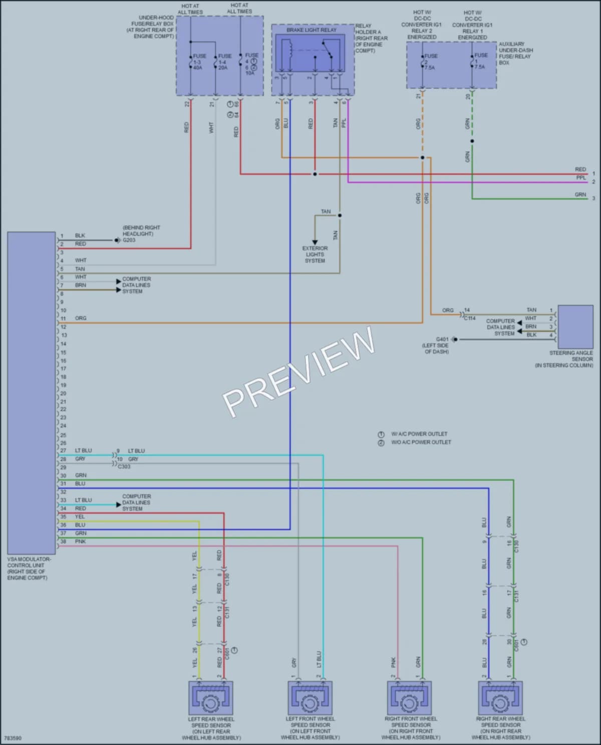 2022 Honda Ridgeline Anti Lock Brakes wiring diagram preview