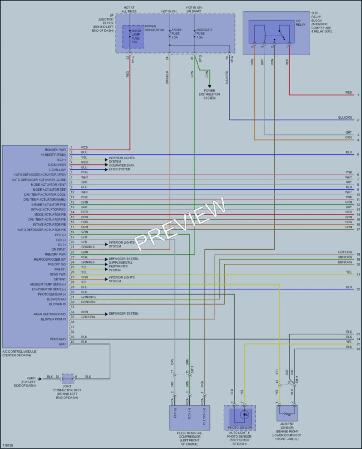 2022 Hyundai Accent Air Conditioning wiring diagram preview
