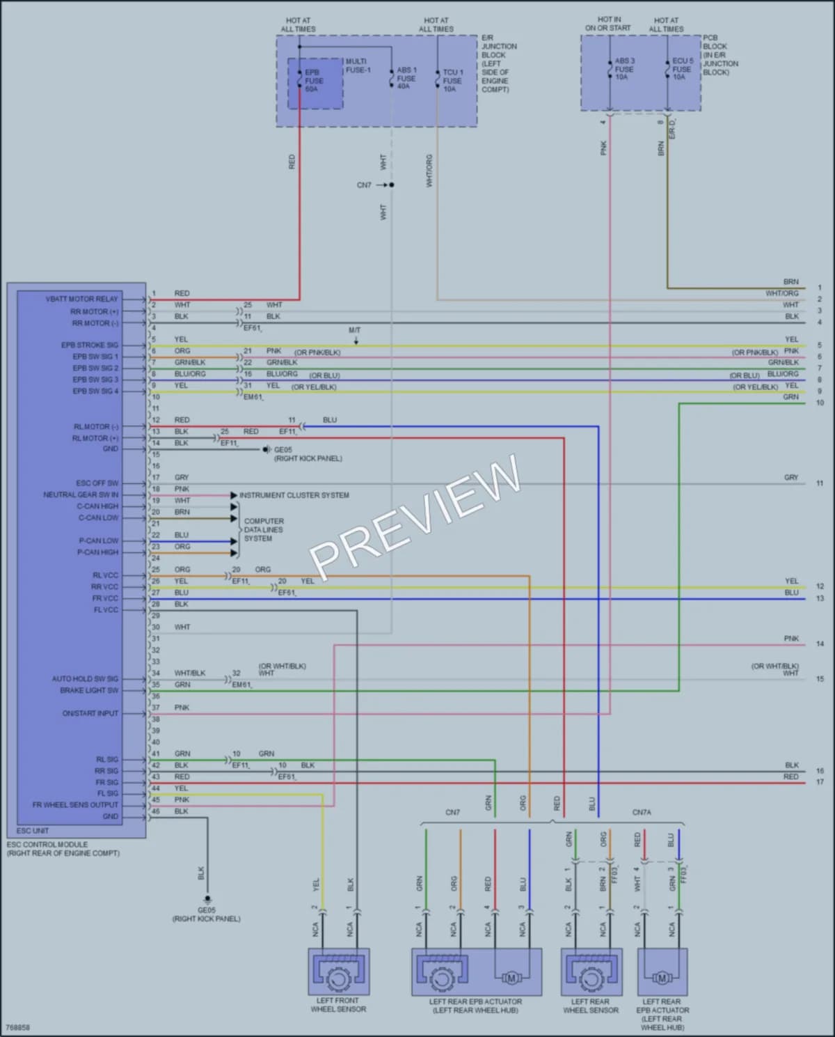2022 Hyundai Elantra Anti Lock Brakes wiring diagram preview