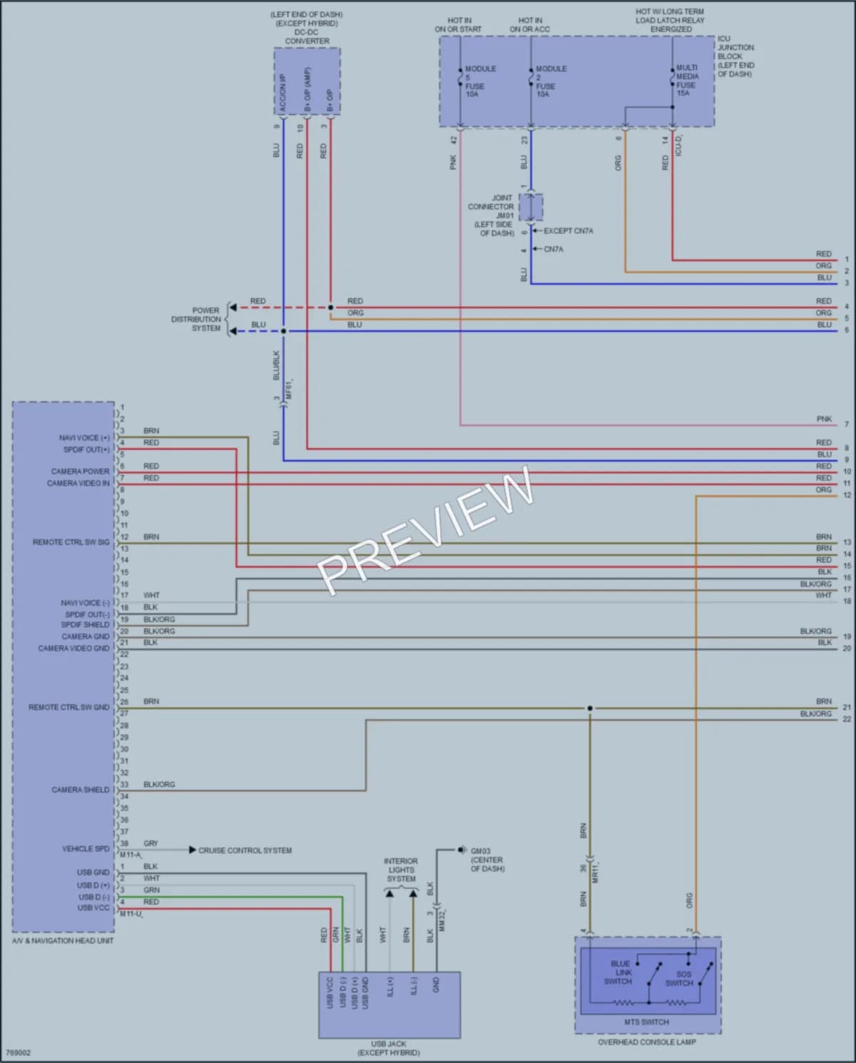 2022 Hyundai Elantra Radio wiring diagram preview