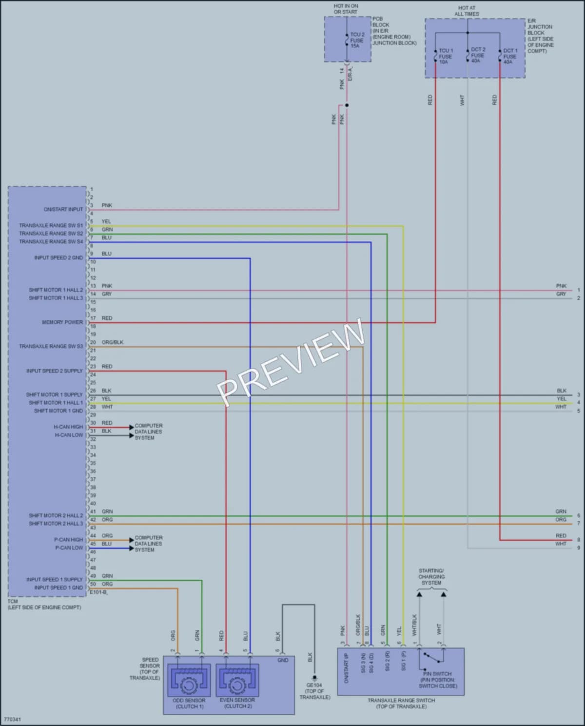 2022 Hyundai Elantra Transmission wiring diagram preview