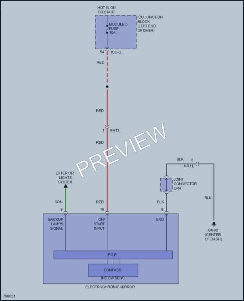 2022 Hyundai ElantraHybrid Power Mirrors wiring diagram preview