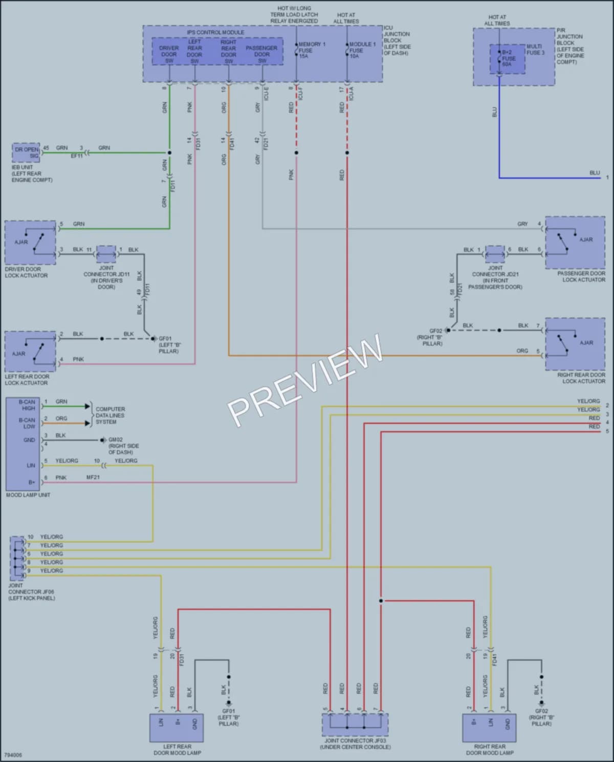 2022 Hyundai Ioniq5 Interior Lights wiring diagram preview