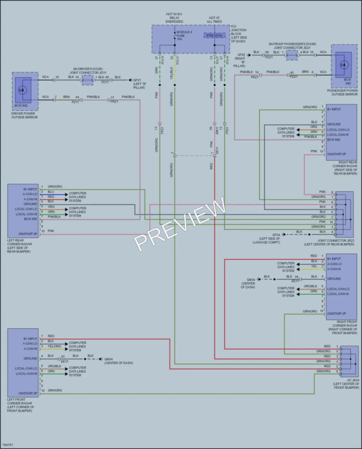 2022 Hyundai Ioniq5 Navigation wiring diagram preview