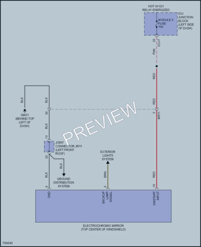 2022 Hyundai Ioniq5 Power Mirrors wiring diagram preview
