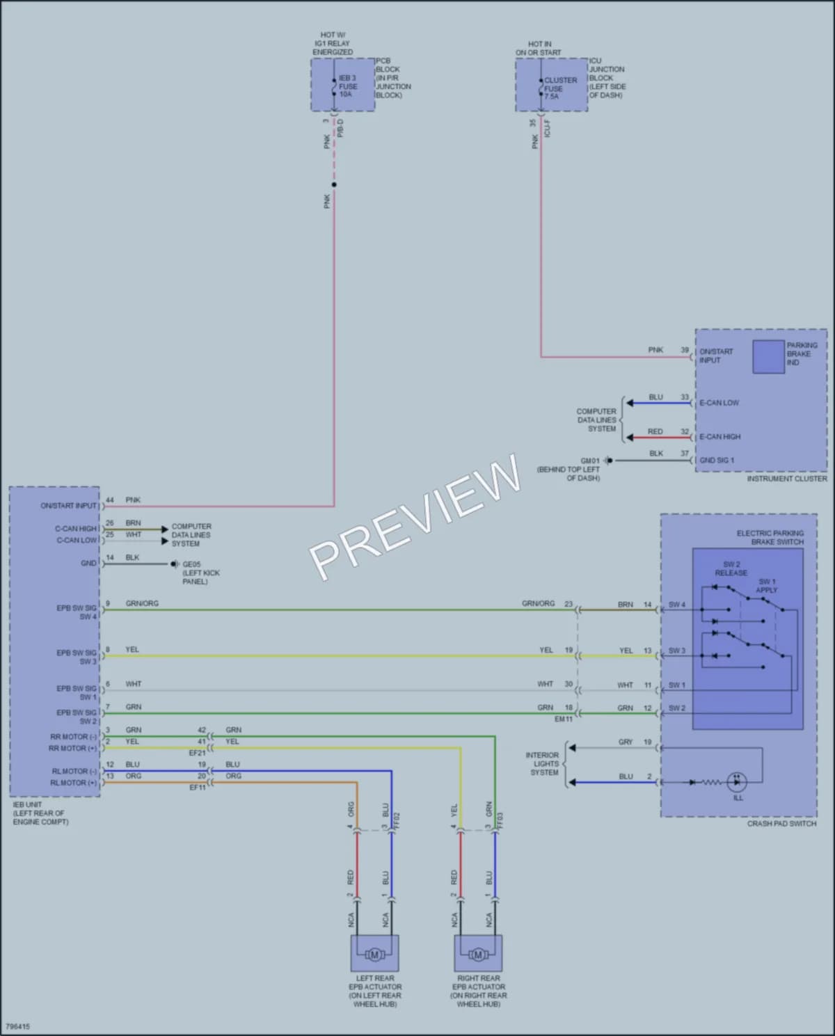 2022 Hyundai Ioniq5 Shift Interlock wiring diagram preview