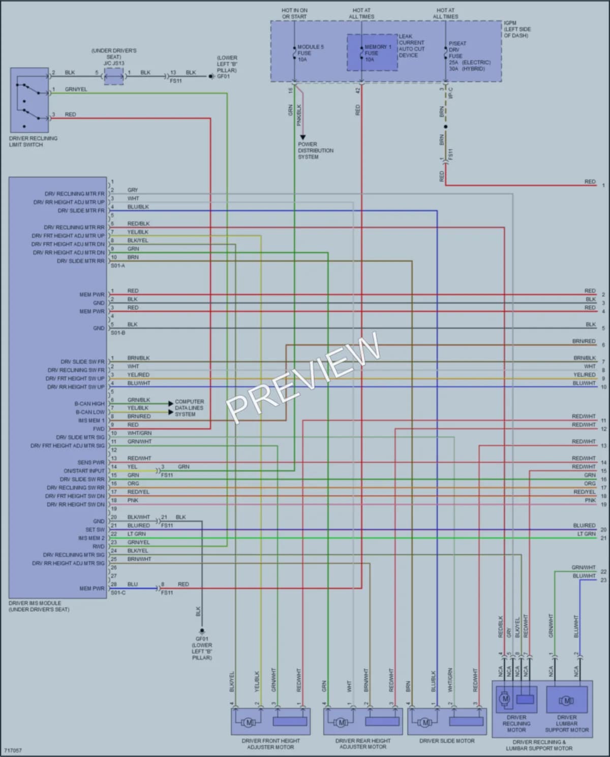 2022 Hyundai IoniqPlugIn Memory Systems wiring diagram preview