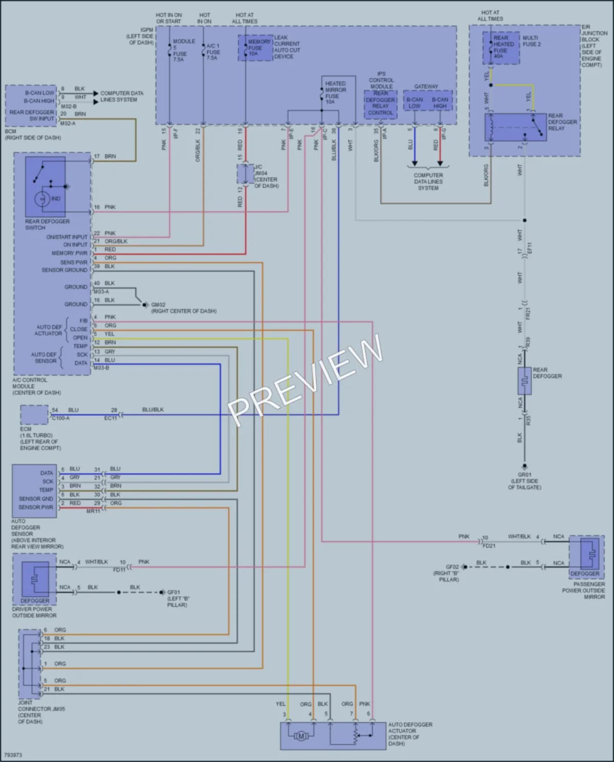 2022 Hyundai Kona Defoggers wiring diagram preview