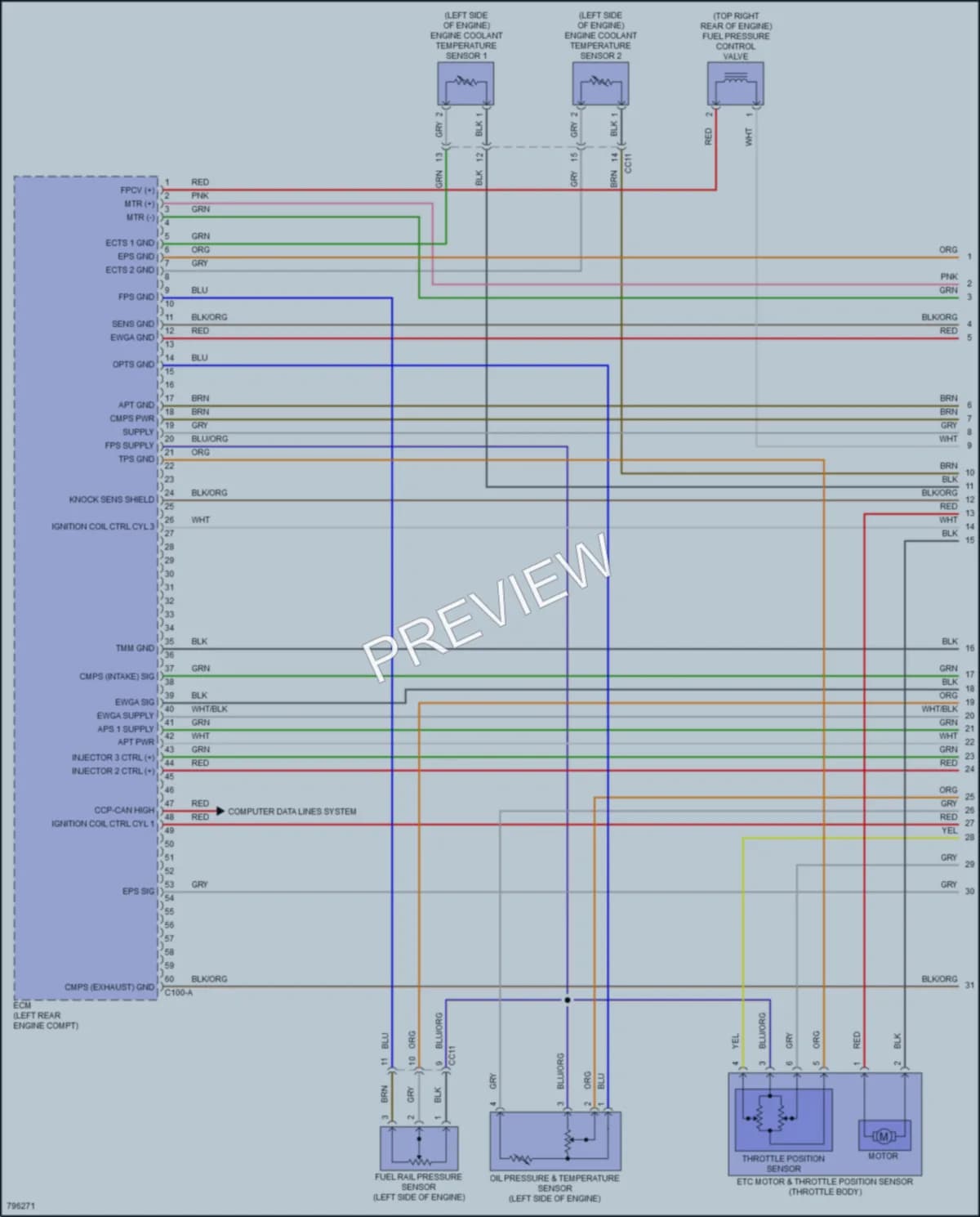 2022 Hyundai Kona Engine Performance wiring diagram preview